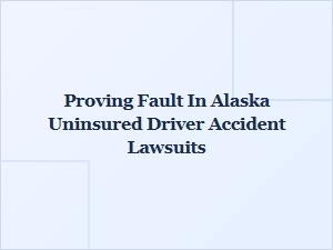 Proving Fault in Alaska Uninsured Driver Accident Lawsuits